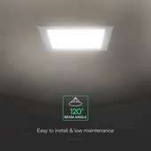 V-TAC CREE SMD süllyeszthető, műanyag IP20, négyzet LED panel 12W, CCT - SKU 104836