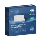 V-TAC CREE SMD felületre szerelhető, műanyag, szögletes LED panel 24W, CCT - SKU 105146