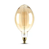 V-TAC 8W borostyán E27 meleg fehér dimmelhető filament LED égő - SKU 7464