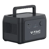 V-TAC hordozható áramfejlesztő, max. 300W terheléshez, Napelemes töltési lehetőséggel - SKU 11441