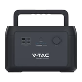 V-TAC hordozható áramfejlesztő, max. 300W terheléshez, Napelemes töltési lehetőséggel - SKU 11441