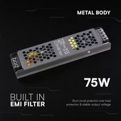 LED Power Supply 75W 12V 6.25A IP20