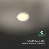 V-TAC 60W designer dóm LED lámpa, állítható színhőmérséklet, fekete, 480x58mm - SKU 24197