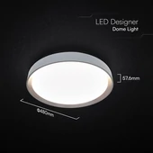 V-TAC 60W designer dóm LED lámpa, állítható színhőmérséklet, sötétbarna, 480x58mm - SKU 24198