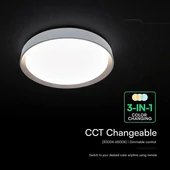 V-TAC 60W designer dóm LED lámpa, állítható színhőmérséklet, sötétbarna, 480x58mm - SKU 24198