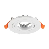 V-TAC fehér, kerek alumínium GU10 spot keret, IP20 - SKU 24225