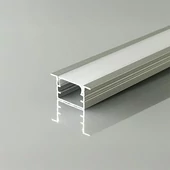 V-TAC süllyeszthető alumínium LED szalag profil fehér fedlappal 21x10mm, 2m hosszú - SKU 24297