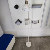 V-TAC E27 foglalatú, állítható fejű homokfehér és fém lámpa - SKU 3704