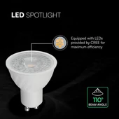LED Spotlight SAMSUNG CHIP - GU10 6.5W Ripple Plastic 110°D 4000K