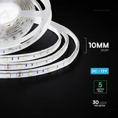 V-TAC LED szalag IP65 SMD 5050 chip 30 db/m hideg fehér - SKU 212144