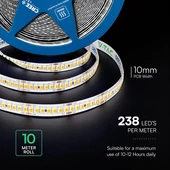 V-TAC CREE SMD LED szalag IP20, 2835 chip 238 db/m meleg fehér, CRI90 - SKU 2125996