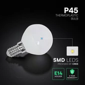 V-TAC CREE SMD 3.7W E14 hideg fehér P45 LED kisgömb égő - SKU 2141246