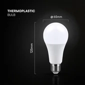 LED Bulb - 15W A65 Е27 Thermoplastic 3000K