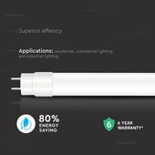 V-TAC CREE SMD LED fénycső, 150cm T8 20W természetes fehér - SKU 216576