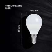 LED Bulb - SAMSUNG CHIP 6.5W E14 P45 Thermoplastic 3000K