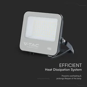V-TAC CREE SMD D-széria LED reflektor 50W meleg fehér 115 Lm/W, fekete ház - SKU 231996