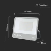 V-TAC CREE SMD D-széria LED reflektor 200W hideg fehér 115 Lm/W, fekete ház - SKU 232216