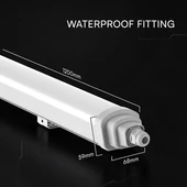 V-TAC CREE SMD LED lámpa 120cm 36W IP65 hideg fehér 120 Lm/W (TK-Széria) - SKU 233886