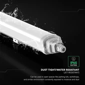 V-TAC CREE SMD LED lámpa 120cm 36W IP65 hideg fehér 120 Lm/W (TK-Széria) - SKU 233886