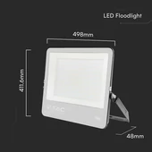 V-TAC CREE SMD D-széria LED reflektor 300W hideg fehér 115 Lm/W, fekete ház - SKU 232036