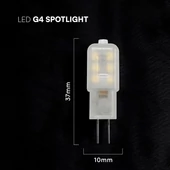 V-TAC G4 LED égő DC12V 1,1W hideg fehér - SKU 24029
