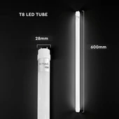 V-TAC CREE SMD LED fénycső 60cm T8 7W hideg fehér 150 Lm/W - SKU 240656
