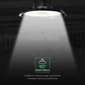 V-TAC CREE SMD csarnokvilágító lámpa, 100W, 135 Lm/W, hideg fehér - SKU 240746