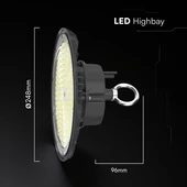 V-TAC csarnokvilágító LED lámpa 150W 90° hideg fehér, IP65, 135 Lm/W - SKU 24076