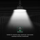V-TAC csarnokvilágító LED lámpa 150W 90° hideg fehér, IP65, 135 Lm/W - SKU 24076