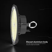 V-TAC csarnokvilágító LED lámpa 200W 90° hideg fehér, IP65, 135 Lm/W - SKU 24078