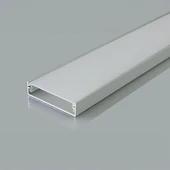 V-TAC falon kívüli alumínium LED szalag profil fehér fedlappal 40x10mm, 2m hosszú - SKU 24100