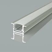 V-TAC süllyeszthető alumínium LED szalag profil fehér fedlappal 25x13mm, 2m hosszú - SKU 24105