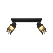 V-TAC mennyezeti dekoratív 2x6W lámpatest, meleg fehér, fekete - SKU 24120