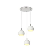 V-TAC mennyezeti dekoratív kerek 3x10W LED lámpatest, kerámia és fém, meleg fehér, fehér - SKU 24129