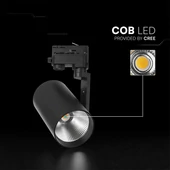 V-TAC CREE COB LED sínes spotlámpa állítható 20W, 20° szögű, hideg fehér - SKU 241566