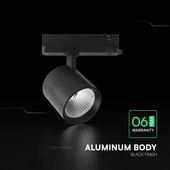 V-TAC CREE COB LED sínes spotlámpa állítható 30W, 36° szögű, hideg fehér - SKU 241626