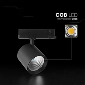 V-TAC CREE COB LED sínes spotlámpa állítható 36W, 36° szögű, hideg fehér - SKU 241656