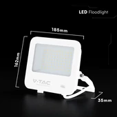 V-TAC CREE SMD D-széria LED reflektor 50W természetes fehér 115 Lm/W, fehér ház - SKU 242086