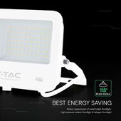 V-TAC CREE SMD D-széria LED reflektor 50W természetes fehér 115 Lm/W, fehér ház - SKU 242086