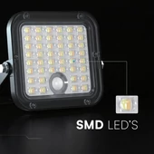 V-TAC 30W mozgásérzékelős napelemes reflektor állítható színhőmérséklettel - SKU 24277