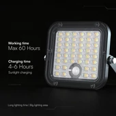 V-TAC 30W mozgásérzékelős napelemes reflektor állítható színhőmérséklettel - SKU 24277