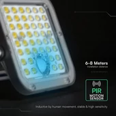 V-TAC 30W mozgásérzékelős napelemes reflektor állítható színhőmérséklettel - SKU 24277