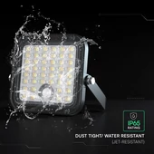 V-TAC 30W mozgásérzékelős napelemes reflektor állítható színhőmérséklettel - SKU 24277