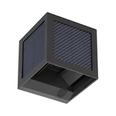 V-TAC 9W COB LED szolár fali fekete lámpa, szenzorral, állítható színhőmérséklettel - SKU 24293