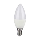 V-TAC 4.8W E14 RGB+ Természetes fehér C37 gyertya LED égő, 24 gombos távirányítóval  - SKU 2929