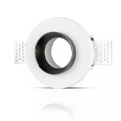 V-TAC GU10 LED spotlámpa keret, fehér+fekete fix lámpatest - SKU 3145