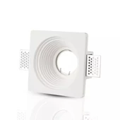 GU10 Fitting Gypsum White Recessed Light Round