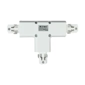 V-TAC T alakú tracklight sín csatlakozó, fehér - SKU 3525