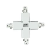 V-TAC X alakú tracklight sín csatlakozó, fehér - SKU 3527