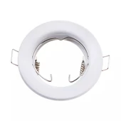 V-TAC GU10 LED spot lámpa keret, fehér fix lámpatest - SKU 3584